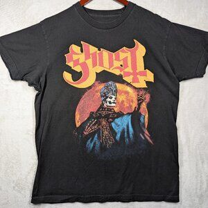 Vintage 2015 Metal Tour Black LARGE Shirt Ghost Papa Emeritus IV & Glowing Moon